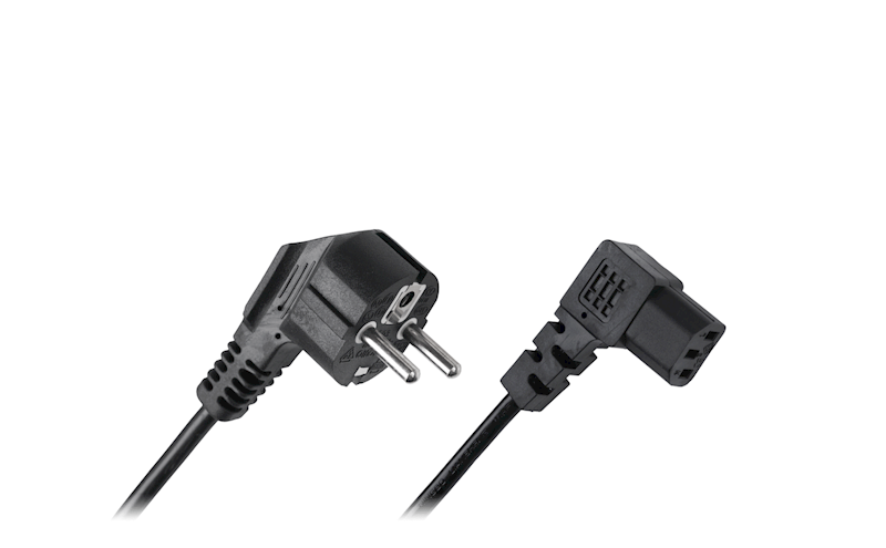 KABEL ZASILAJĄCY DO KOMPUTERA 1,5M KĄTOWY