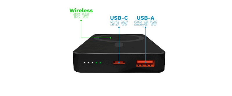 POWER BANK INDUKCYJNY K&M 10000mAh KM0912 MAG SAFE