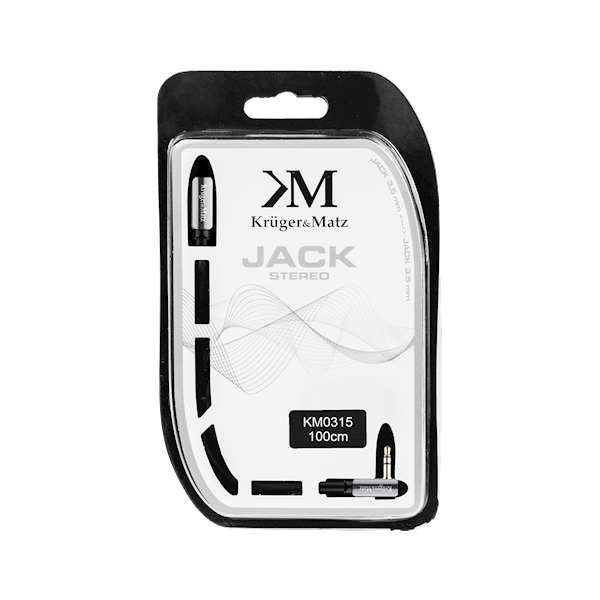 KABEL PRZEDŁUŻAJĄCY JACK 3.5 1M KRUGER&MATZ KM0315