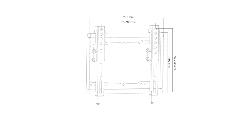 UCHWYT TV DO ŚCIANY 13-42" CABLETECH UCH0153