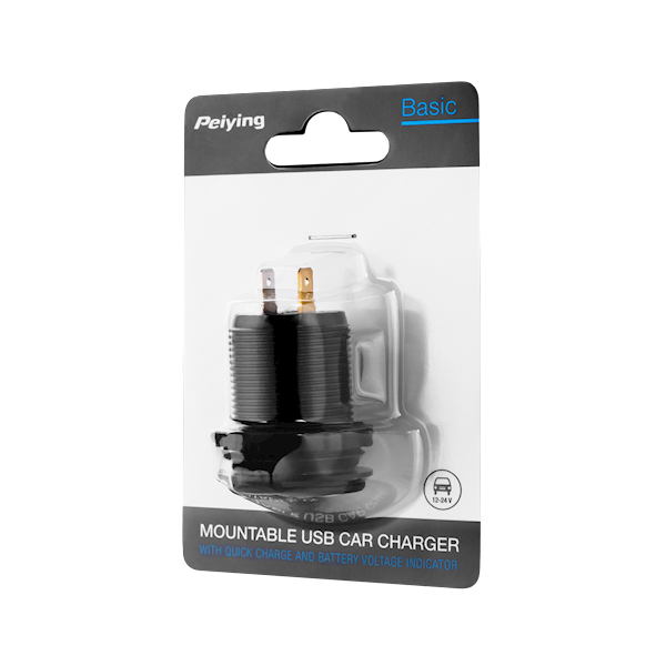 Ład.Sam.2xUSB montaż 3.1A QUICK CHARGE