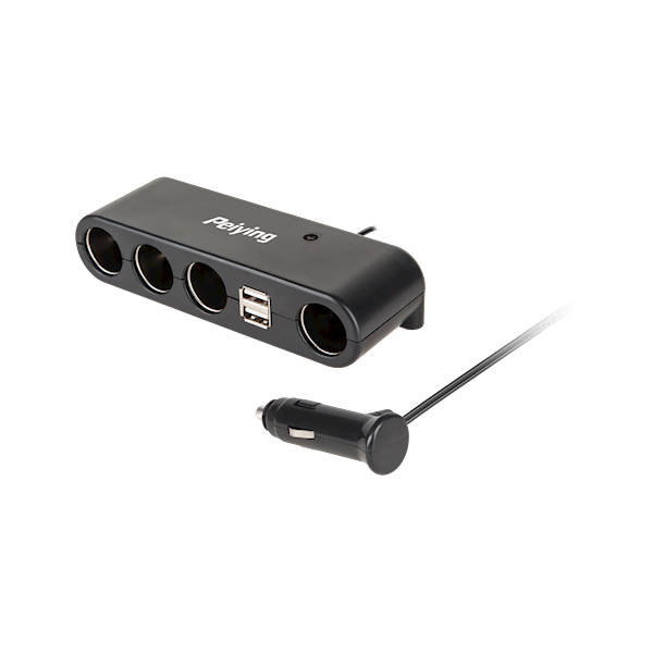 ROZDZIELACZ ZAPALNICZKI SAM.PEIYING 1/4 + 2x USB