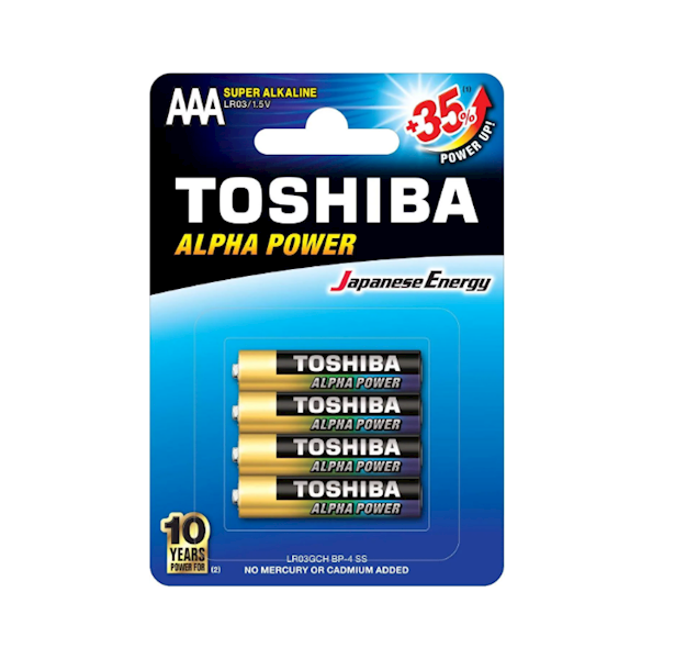 BATERIA TOSHIBA LR03 1,5V ALFA POWER