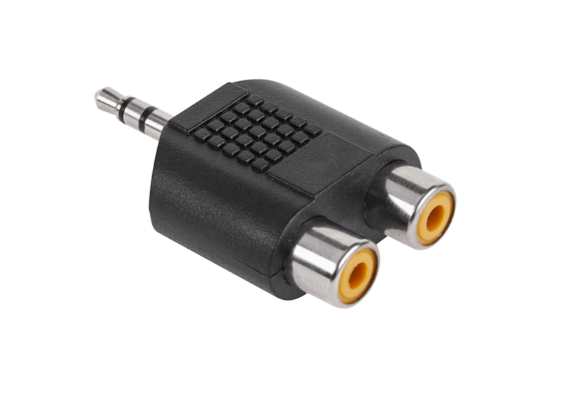ZŁĄCZE 2X GN.RCA - WT.JACK 3.5