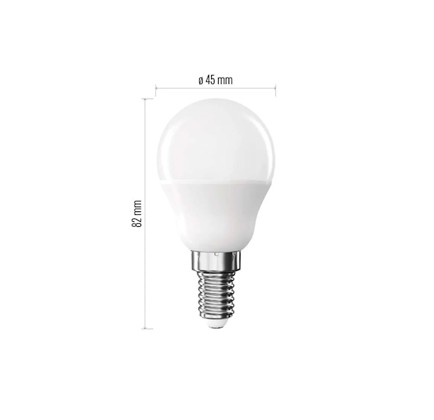ŻARÓWKA LED EMOS E14 4.2W KULKA ZQ1E21 2700K