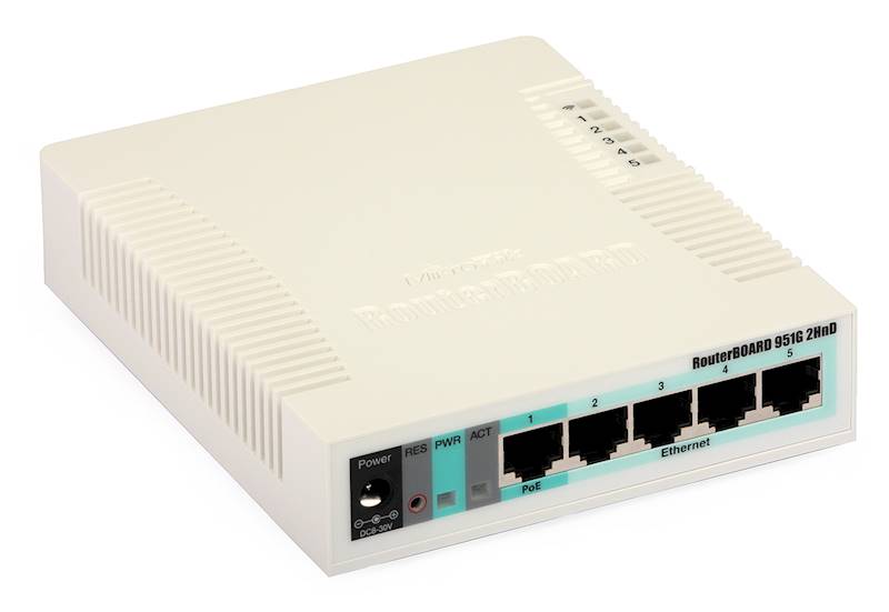ROUTER MIKROTIK ROUTERBOARD RB951G-2HnD 5-portów 