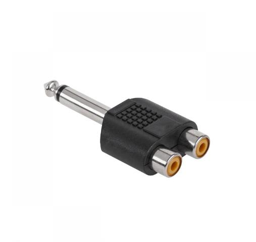 PRZEJŚCIÓWKA JACK 6.3 MONO - 2x GN.RCA