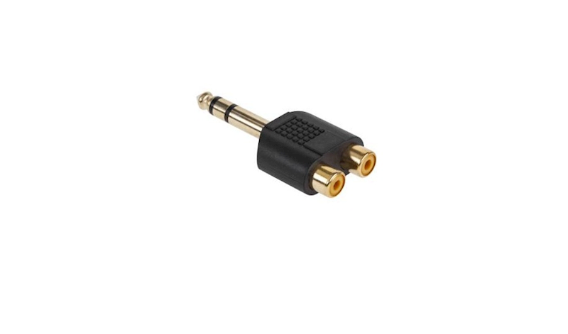 PRZEJŚCIÓWKA WT.JACK 6.3 STEREO - 2x GN.RCA 