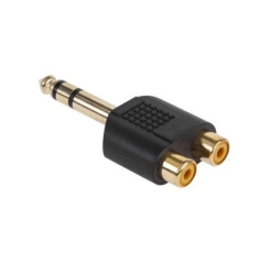 PRZEJŚCIÓWKA WT.JACK 6.3 STEREO - 2x GN.RCA 