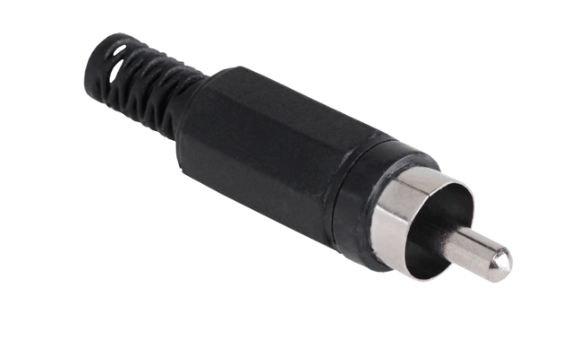 WTYK RCA CZARNY/CZERWONY PLASTIKOWY
