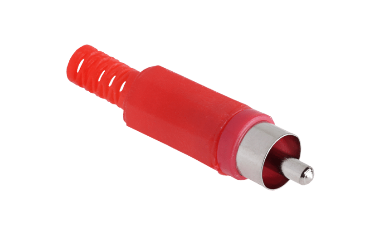 WTYK RCA CZARNY/CZERWONY PLASTIKOWY
