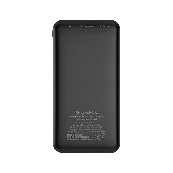 POWER BANK KRUGER&MATZ 10000mAh KM0904 QC
