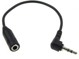 ZŁĄCZE WT.JACK 2.5 - GN.JACK 3.5 KĄTOWE 10cm