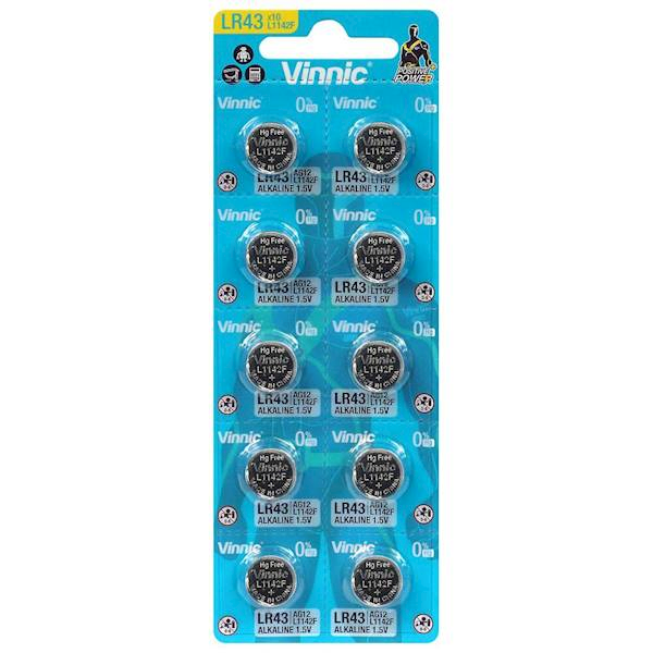 BATERIA VINNIC AG12/LR43 1,5V ALKAICZNA