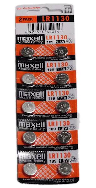 BATERIA MAXELL LR1130/AG10 1,5V ALKAICZNA