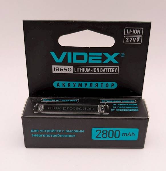 AKUMULATOR VIDEX 18650 2800mAh 3.7V