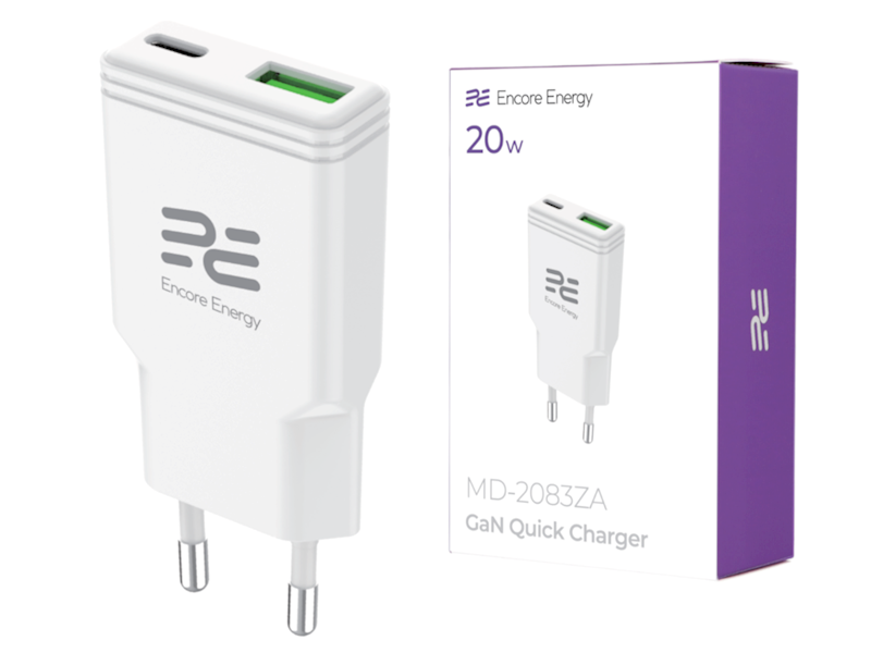 ŁADOWARKA ENCORE ENERGY GaN 20W SLIM MD-2083ZA