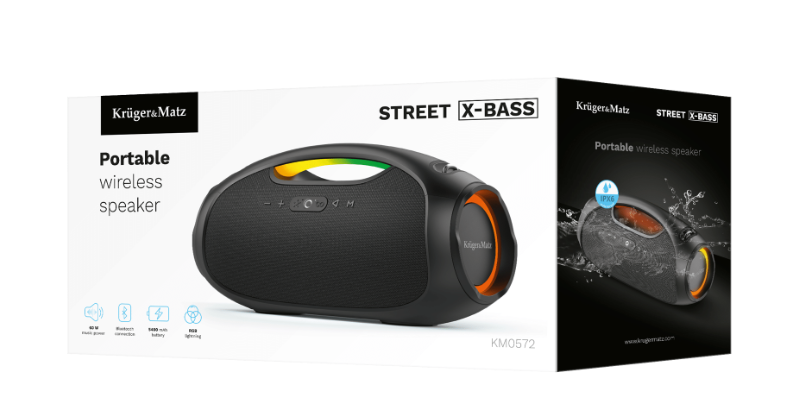 GŁOŚNIK BEZPRZEWODOWY K&M STREET X-BASS KM0572