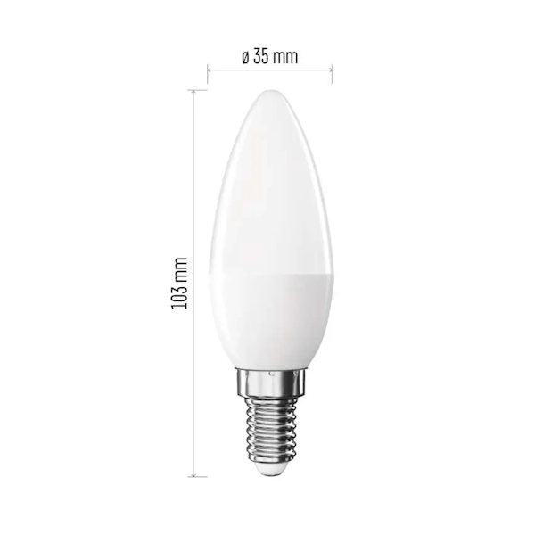 ŻARÓWKA LED EMOS E14 6.5W ŚWIECA ZQ3E41 2700K