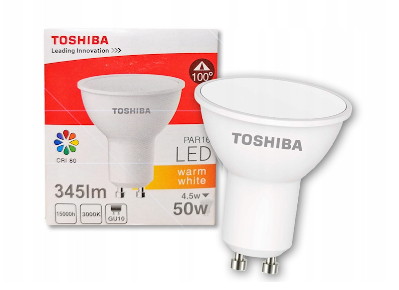 ŻARÓWKA LED TOSHIBA GU10 4W 3000/4000K