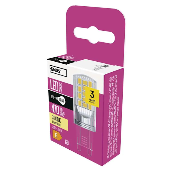 ŻARÓWKA LED EMOS 4W G9 3000K