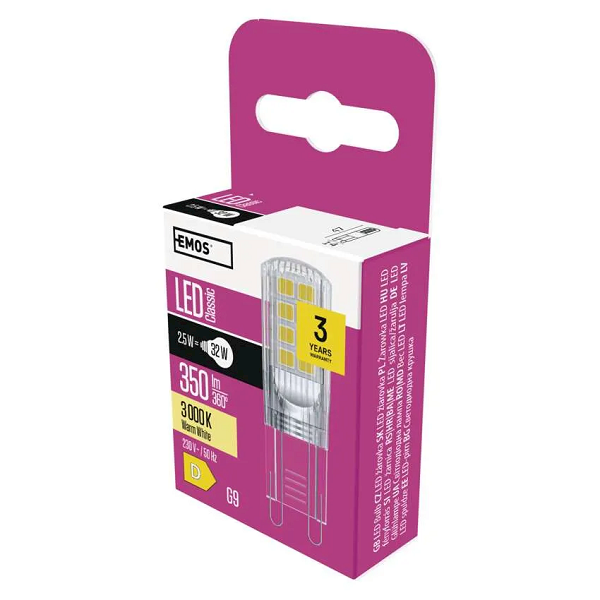 ŻARÓWKA LED EMOS 2,5W G9 3000/4000k