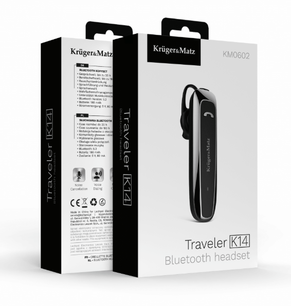 SŁUCHAWKA BLUETOOTH KRUGER&MATZ TRAVELER K14