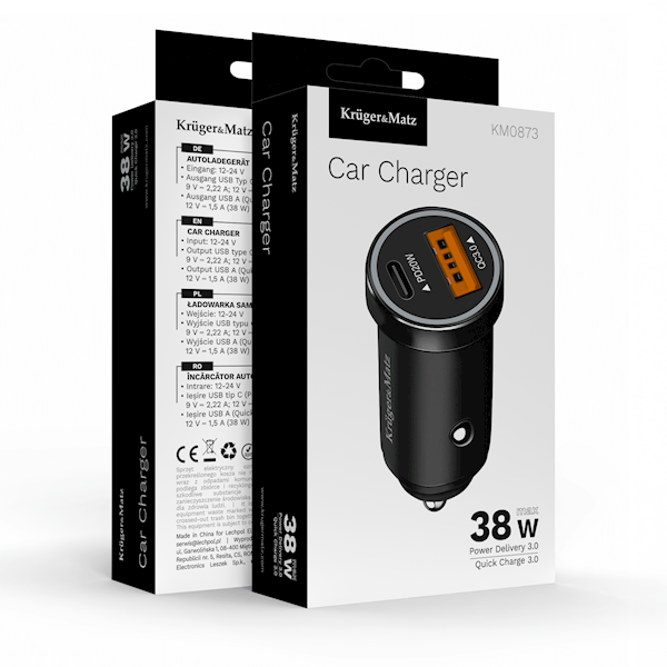 ŁADOWARKA SAMOCHODOWA KRUGER&MATZ 38W KM0873