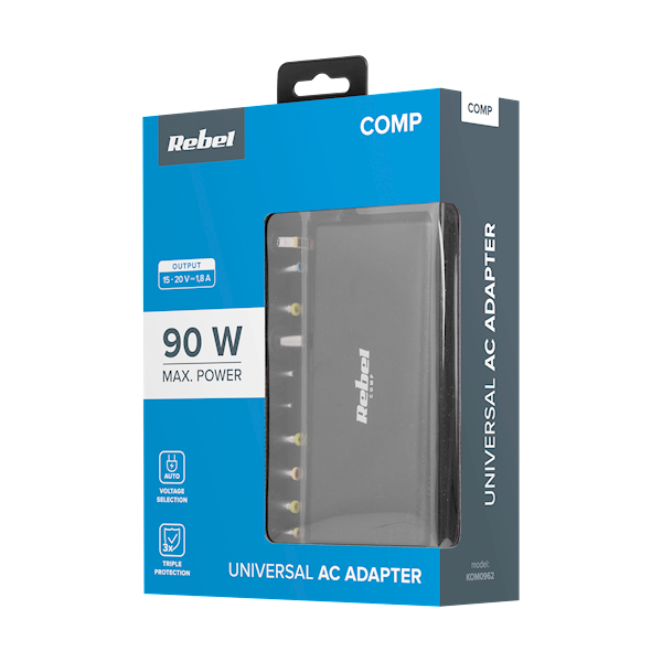 ZASILACZ UNIWERSALNY REBEL 15-20V 90W KOM0962