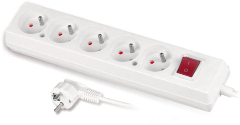 PRZEDŁUŻACZ SIECIOWY LTC LX9545 5 GNIAZD Z WYŁ.