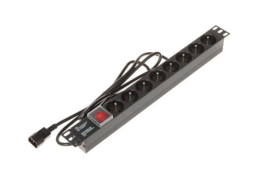 LISTWA ZASILAJĄCA DO SZAF RACK 8 GNIAZD PD-8