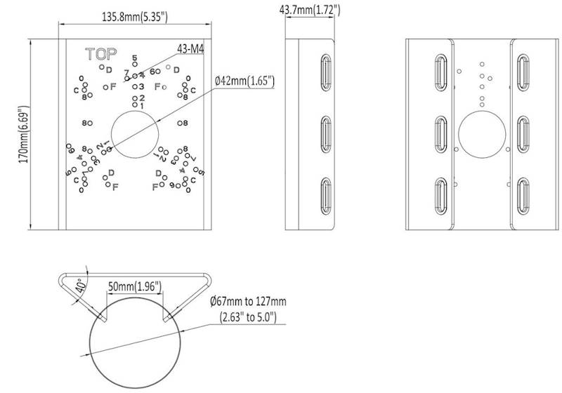 UCHWYT SŁUPKOWY KENIK KG-105S-G-V2