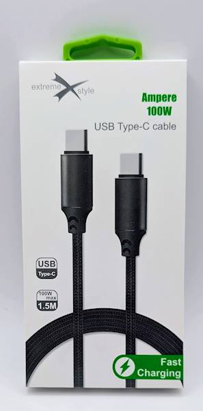 KABEL EXTREME&STYLE T USB C - C 1,5M 100W