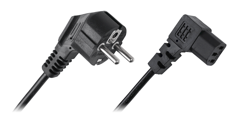 KABEL ZASILAJĄCY DO KOMPUTERA 3M KĄTOWY