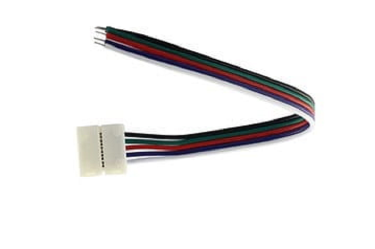 Łącznik pasków LED 10mm, 5050, RGB z kablami