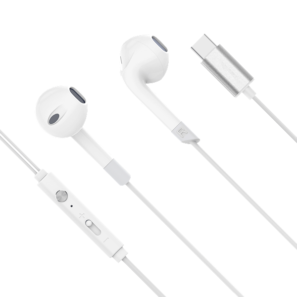 SŁUCHAWKI PRZEWODOWE USB-C K&M BIAŁE KMPC2-W  