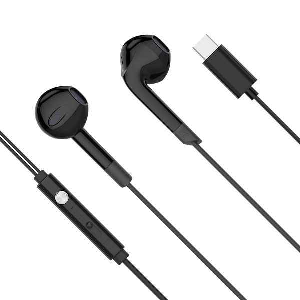 SŁUCHAWKI PRZEWODOWE USB-C K&M CZARNE KMPC2-B  