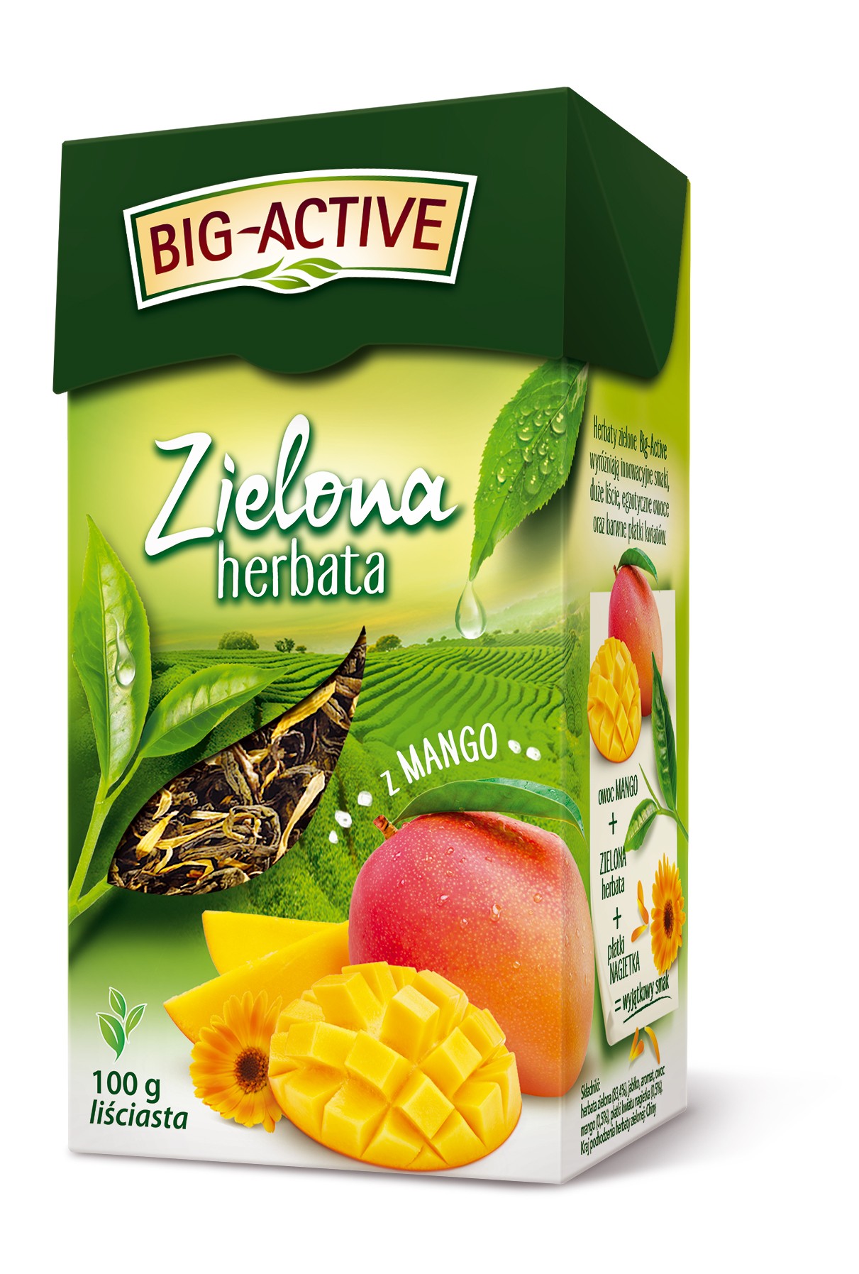 BIG-A LIŚĆ ZIELONA MANGO 100g*12