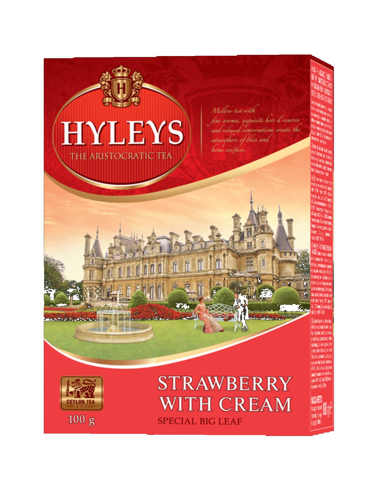 HYLEYS  LIŚĆ STROWBERRY WITH CREAM 100g*20