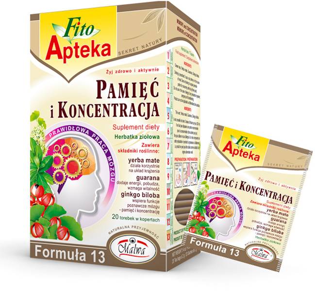 MALWA FITO APTEKA NA PAMIĘĆ 20/2g*10