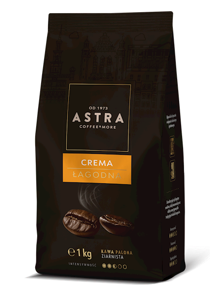 ASTRA KAWA ZIARNISTA ŁAGODNA CREMA 1kg*8