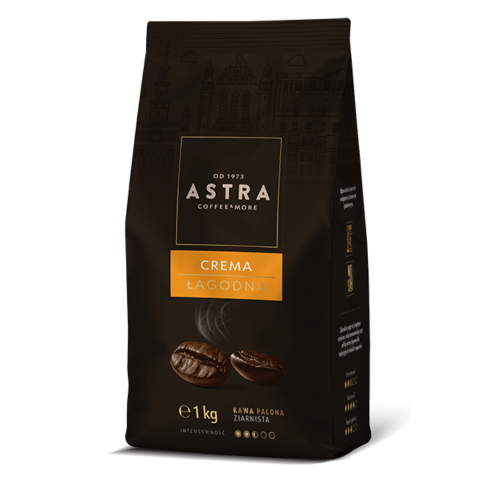 ASTRA KAWA ZIARNISTA ŁAGODNA CREMA 1kg*8