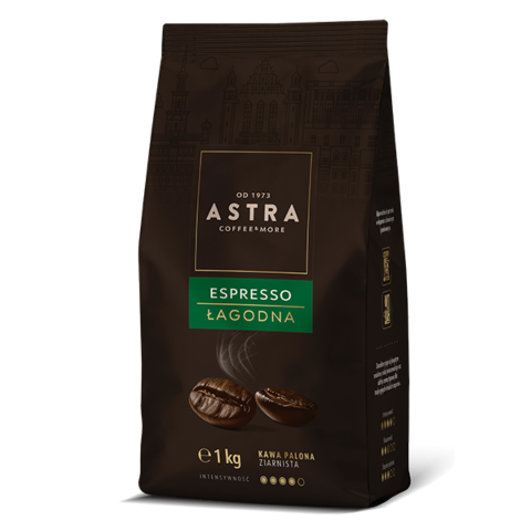 ASTRA KAWA ZIARNISTA ŁAGODNA ESPRESSO 1kg*8