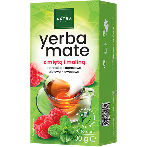 ASTRA EX YERBA MATE MIĘTA MALINA 20/1,5g*6