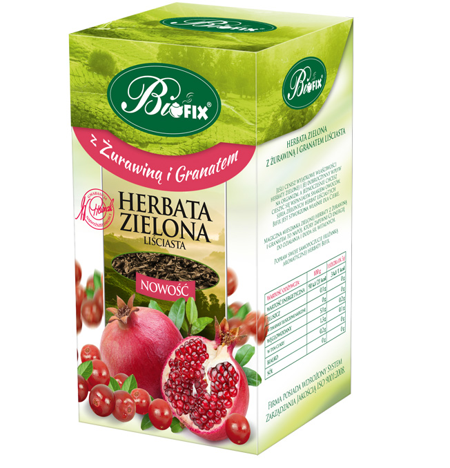 BIFIX LIŚĆ ZIELONA Z ŻURA/GRANATEM 100g*10
