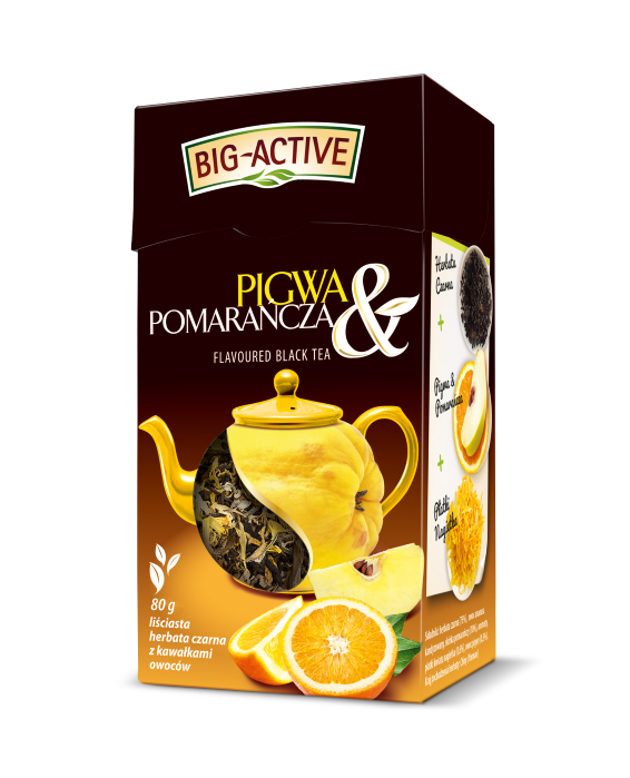 BIG-A LIŚĆ PIGWA POMARAŃCZ 80g*12