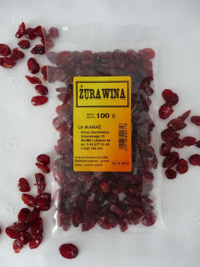 MARIAŻ ŻURAWINA LIOFILIZOWANA 50g*10