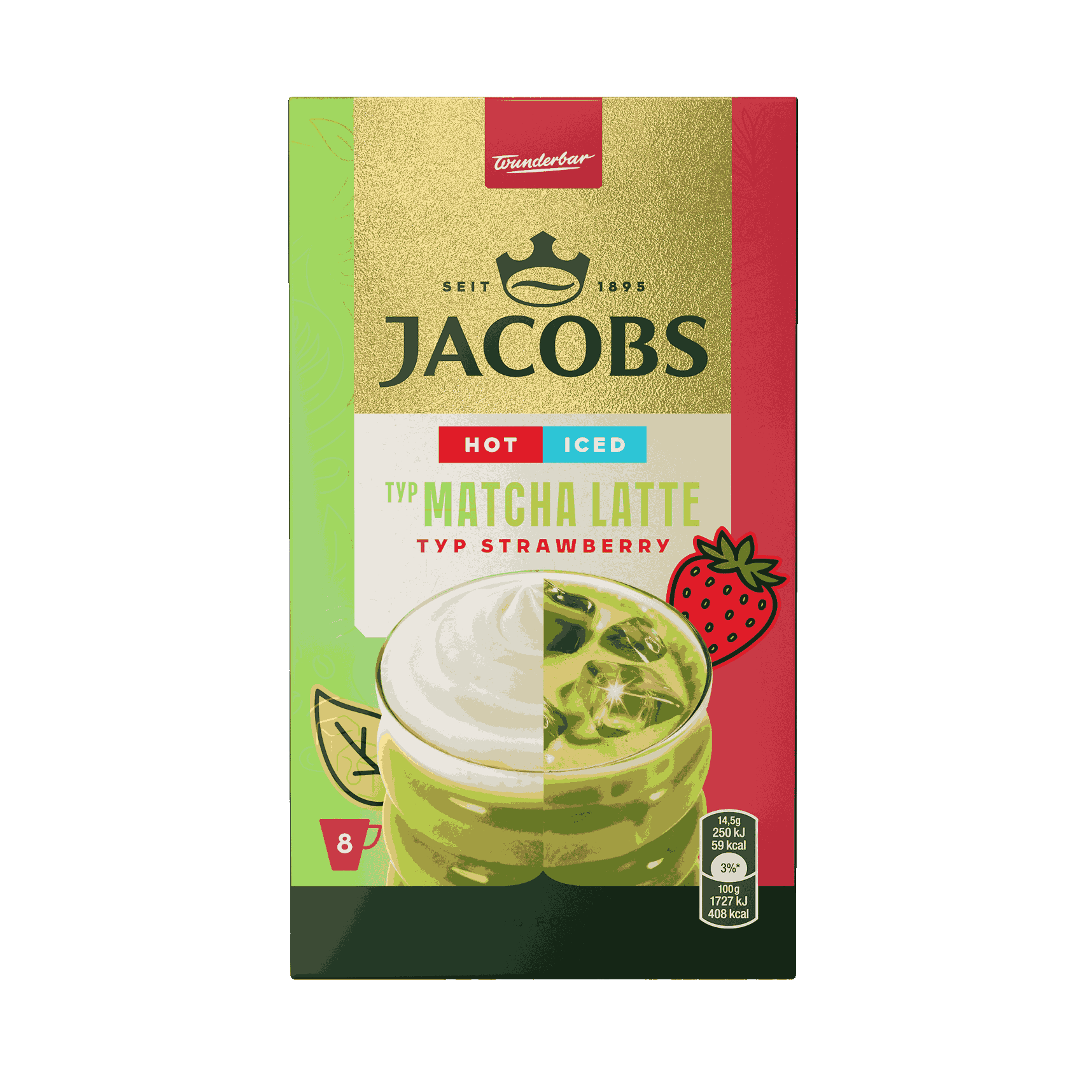 JACOBS CAPUCCINO LATTE STRAWBERR 14,5gx8 *5szt