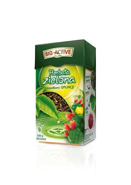 BIG-A LIŚĆ ZIELONA Z OPUNCJĄ 100g*12