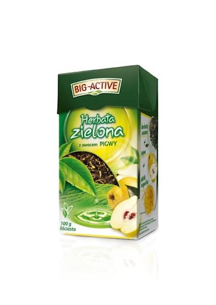 BIG-A LIŚĆ ZIELONA Z PIGWĄ 100g*12